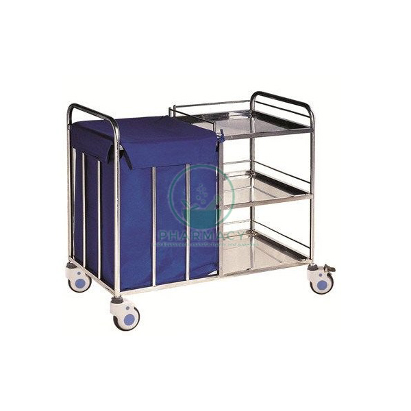Trolley for Dirty Linen & Waste, S.S.