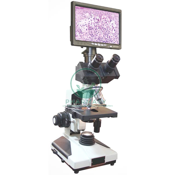 Trinocular Research Microscope With Digital Microscopy Screen Camera