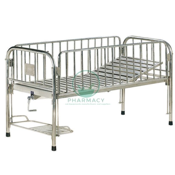 Semi-Fowler Bed For Children, with Side Railings, S.S.