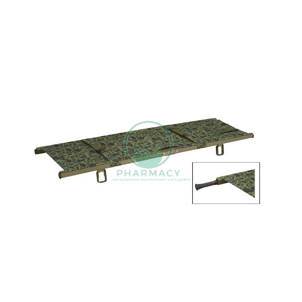 Stretcher Army Single Fold, with Telescopic Lifting Handles