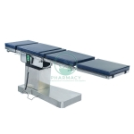 C-Arm Compatible Fully Electromatic O.T. Table With Accentric Base, Translucent top with all standard accessories of S.S. fitting & blue rubberized mattress - 50mm thick.