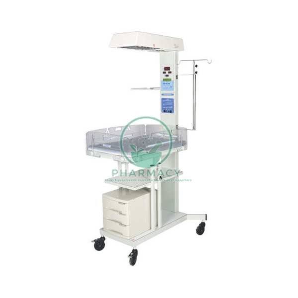 Infant Radiant Warmer with Fixed Baby Cradle and Drawers